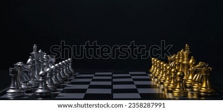 chess board game Successful competition uses intelligence. Challenge Battle King concepts, strategic leadership, planning, and decision making in business. Teamwork for victory