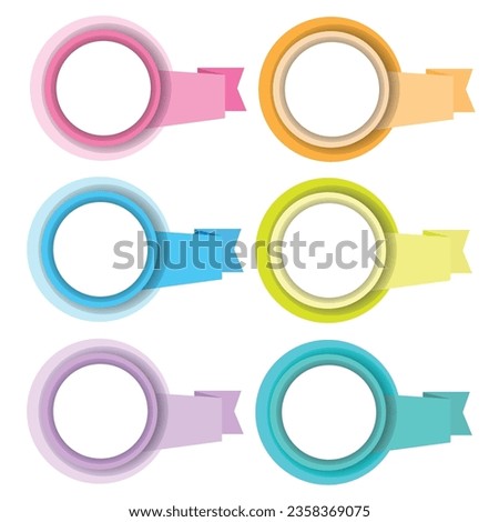 set of paper circles arranged