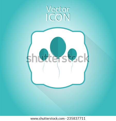 Balloons icon. Flat design style. Made in vector illustration