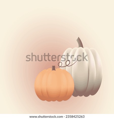 Cozy autumn halloween multicolored pumpkins.