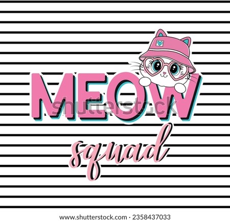 CAT LOVE SQUAD MEOW CUTE GIRL