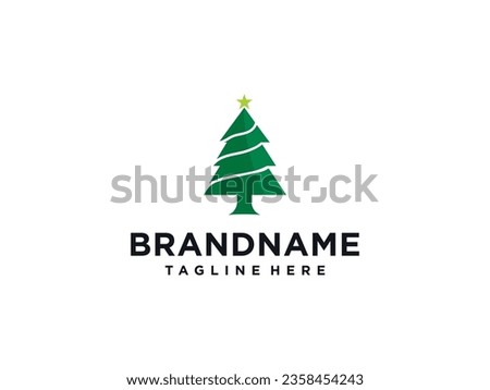 pine tree logo line art vector symbol illustration design, landscape symbol