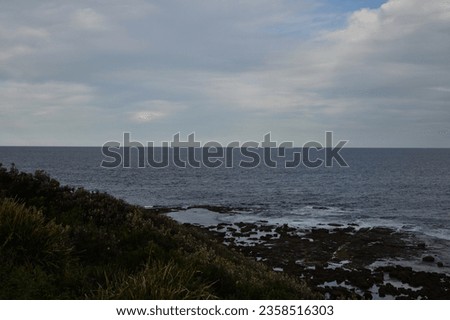 coast view with clouds and horizon