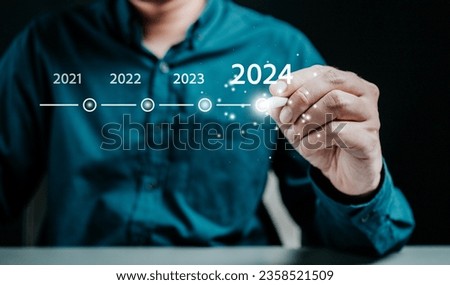 2024 planing, project planing 2024 new year number. High quality photo