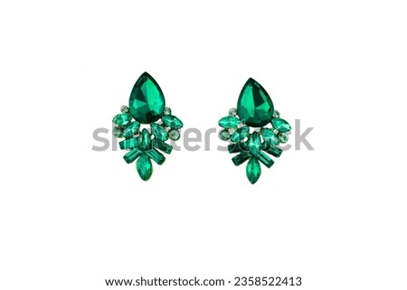 beautiful errings isolated on  background.