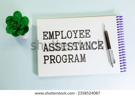 Employee Assistance Program business text on the yellow card. Royalty-Free Stock Photo #2358524087