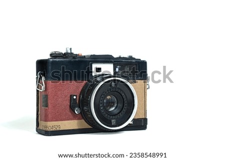 vintage Analogue camera in isolated background manual.