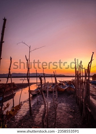 the atmosphere before Maghrib around the docks of my city Royalty-Free Stock Photo #2358553591