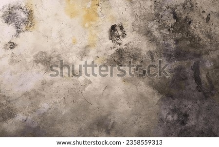 a photography of a dirty wall with a black and white picture, beacon light on a dirty wall with a black and white background.