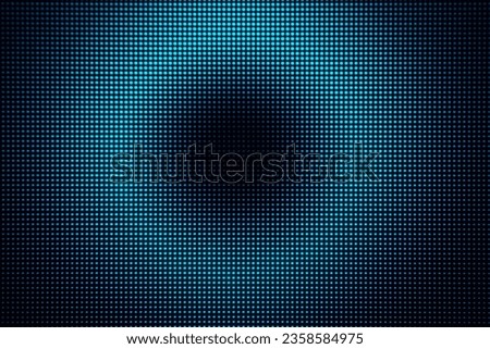 Abstract Light Dots Background - Blue Circle Wave Display LED Defocused Royalty-Free Stock Photo #2358584975