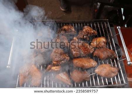 A beautiful picture of chicken stew at BBQ party in Sri Lanka