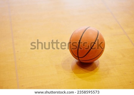 a basketball on the court