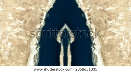 prayer abstract symmetrical photograph of the deserts of Africa from the air, conceptual photo, diffuser filter,