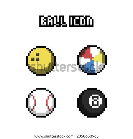 this is ball icon in pixel art with simple color and white background ,this item good for presentations,stickers, icons, t shirt design,game asset,logo and your project.