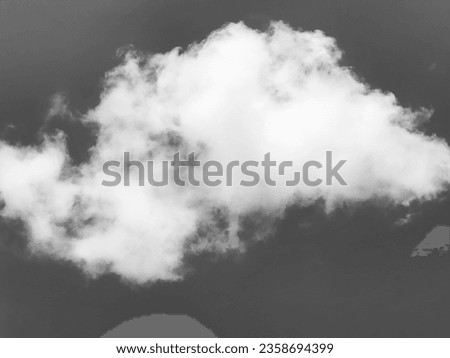 High cumulus clouds paint the sky in monochrome strokes, a celestial canvas of serene grandeur. Nature's whispers echo in their billowy embrace Royalty-Free Stock Photo #2358694399