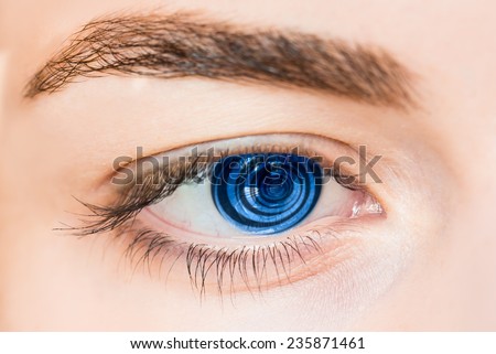 Hypnosis Spiral in eye 