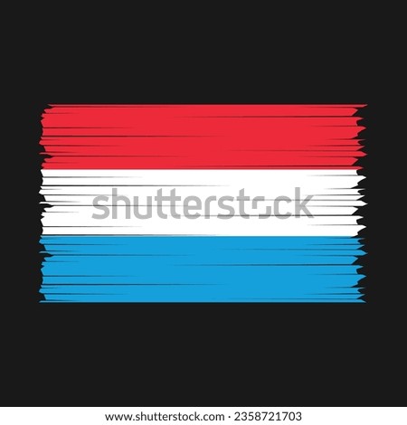 Flag of Luxembourg national country symbol Vector illustration