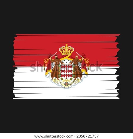 Flag of Monaco national country symbol Vector illustration
