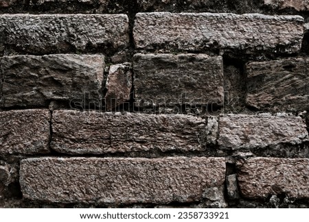 Chinese wall close-up, bricks, moss, texture