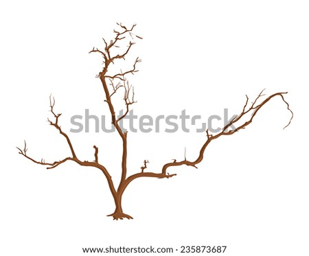 Abstract Dead Tree Vector Art