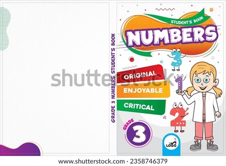 Printable cover design adapted to educational books.
