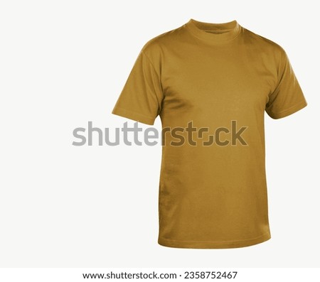 Plain Brown T-shirt - Elevate your design projects with this high-quality stock photo of a plain brown t-shirt.