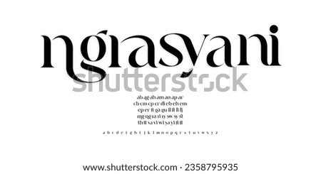 Classy Elegant Ligature Font Alphabet Typeface Typography Royalty-Free Stock Photo #2358795935