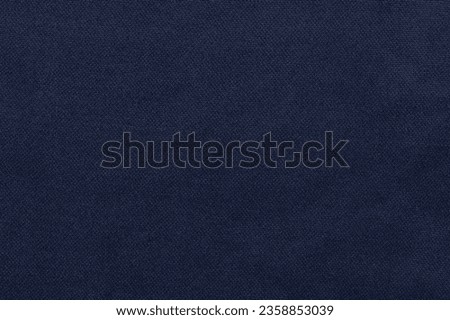 Clean navy color cloth cotton material macro close up view