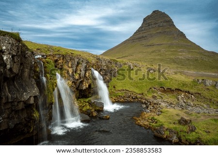 Stunning landscape nature mountain the game of thrones serial set place in Iceland Royalty-Free Stock Photo #2358853583