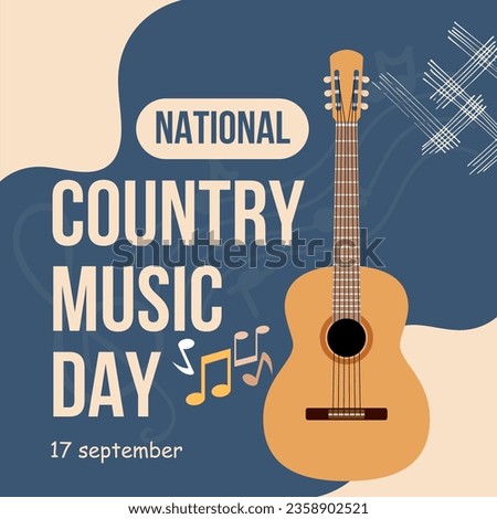 premium Vector | national country music day banner