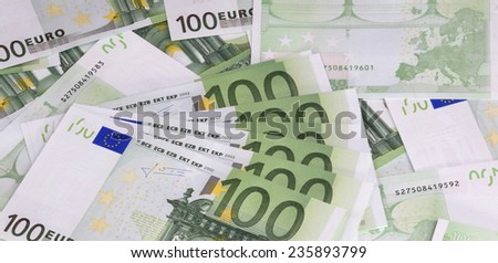 europe euros banknote of hundreds 