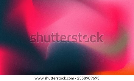 grainy warm gradient with noise orange black purple red blue colors banner poster cover abstract background design. gradient grain noise effect for social media, trendy Warm tone, and vintage style Royalty-Free Stock Photo #2358989693