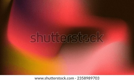 grainy warm gradient with noise orange black purple red blue colors banner poster cover abstract background design. gradient grain noise effect for social media, trendy Warm tone, and vintage style Royalty-Free Stock Photo #2358989703
