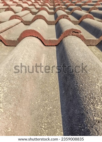 background of house roofs in Indonesia during the day with frog eye
