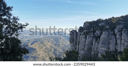 Scenic landscape with green mountains in Spain.