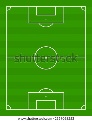 Football Soccer Pitch Playground Ground Field Vector EPS PNG Clip Art No Transparent Background