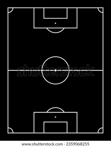 Football Soccer Pitch Playground Ground Field Vector EPS PNG Clip Art No Transparent Background