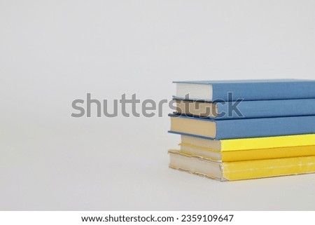 Stack of books Ukraine color