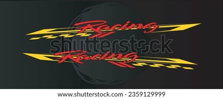 racing car sticker vector picture