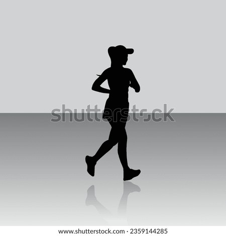 The Silhouette of a Female Running Athlete