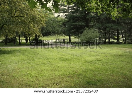 A gated entrance to a country estate. Royalty-Free Stock Photo #2359232439