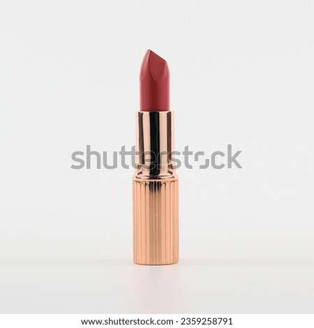 Brown Pink Lipstick Photography  On White Background - Cosmetics Product