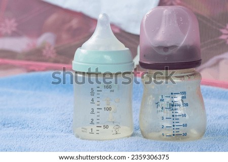 A baby's bitter bottle that had just been devoured