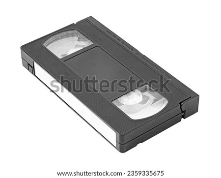 Videocassette for video recorder, ид isolated on white background with clipping path Royalty-Free Stock Photo #2359335675