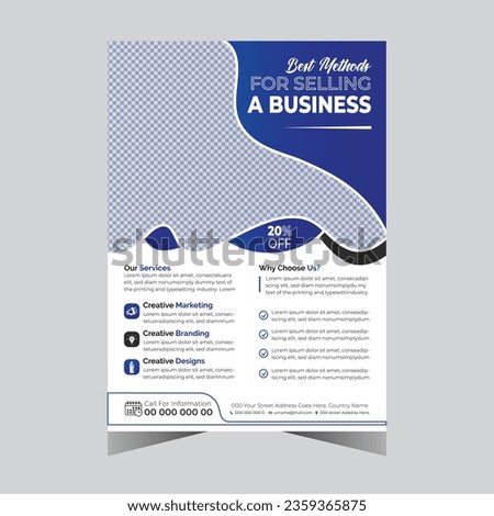 Template vector design for business brochure AnnualReport, Magazine, Poster,
Corporate Presentation, Portfolio, Flyer, infographic,layout space for photo background
layout modern with blue color size 