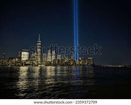 World Trade Centre Memorial Lights in New York City
