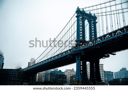 Manhattan Bridge on a cloudy day