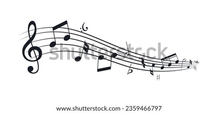 Music sheet. Musical note set. Music note stave staff