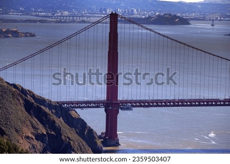 Close-up View of the Golden Gate Bridge