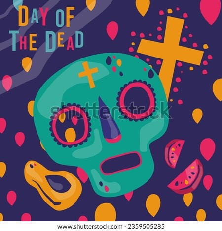 Day of the dead, Dia de los muertos. banner, poster, flyer design.